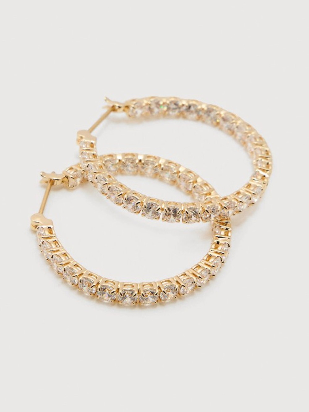 Swarovski Matrix Gold-Tone Plated Hoop Earrings